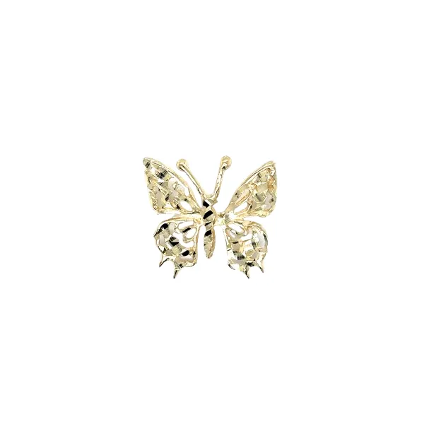 Estate 14K Yellow Gold Butterfly Slide Pendant