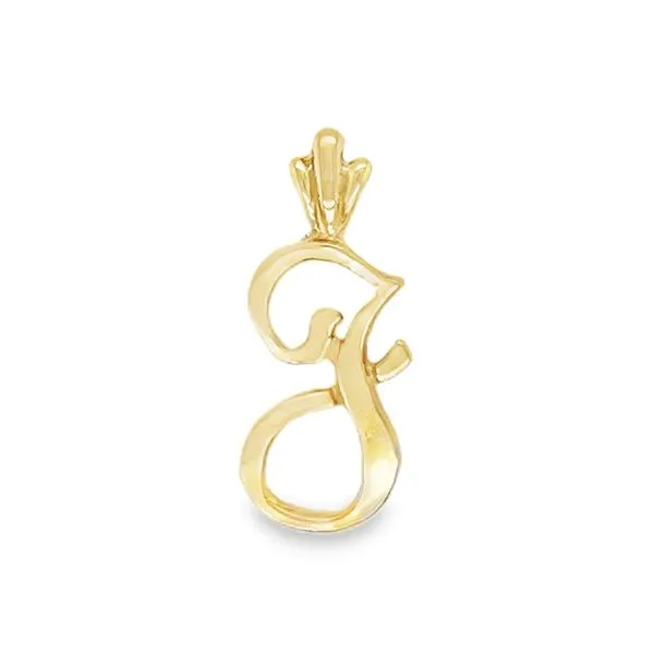 Estate 14K Yellow Gold Initial \J\ Pendant