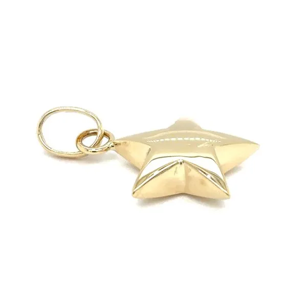 Estate Gold Hollow Puff Star Pendant