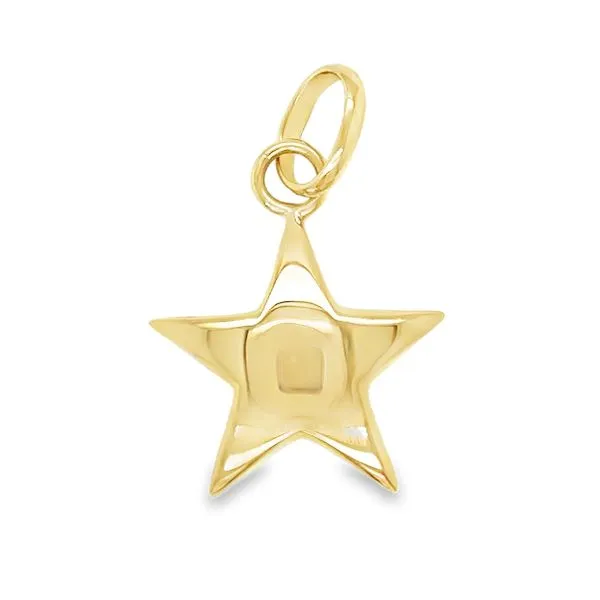Estate Gold Hollow Puff Star Pendant