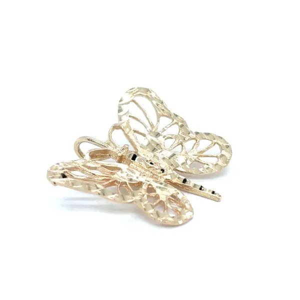 Estate 14K Yellow Gold Butterfly Pendant Image 2 Georgetown Jewelers Wood Dale, IL