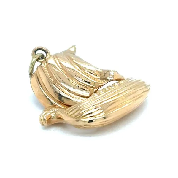 Estate 18K Yellow Gold Viking Ship Charm Image 2 Georgetown Jewelers Wood Dale, IL
