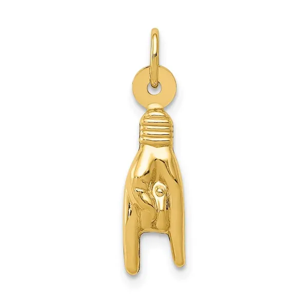 10K Yellow Gold Good Luck Hand Charm Georgetown Jewelers Wood Dale, IL