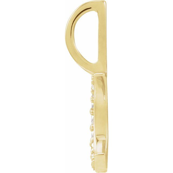 14K Yellow Gold Diamond Moon Pendant Image 2 Georgetown Jewelers Wood Dale, IL