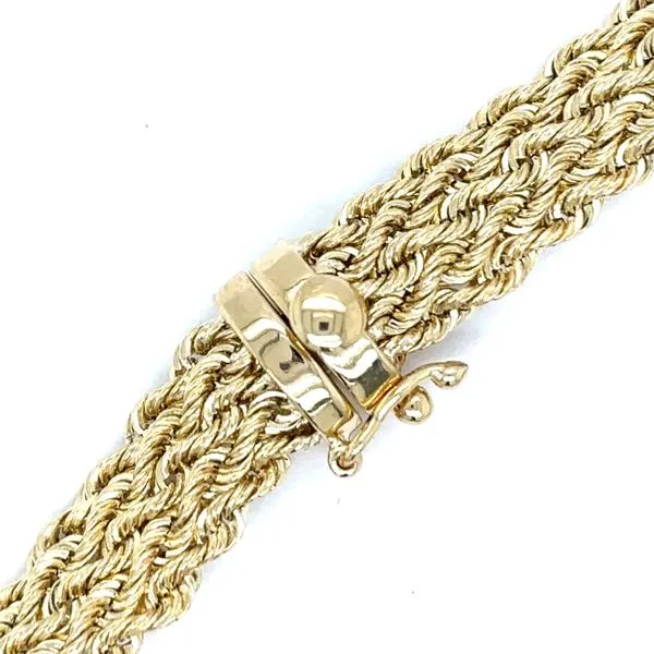 Estate Gold 7.5\ Woven Rope Bracelet