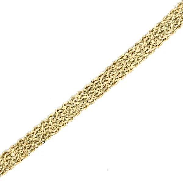 Estate Gold 7.5\ Woven Rope Bracelet