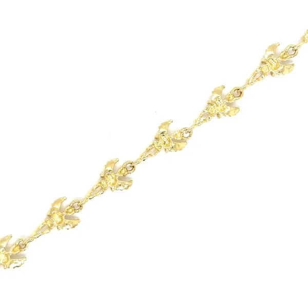 Estate Gold 7.5\ Angel Link Bracelet