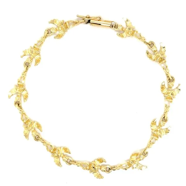 Estate Gold 7.5\ Angel Link Bracelet