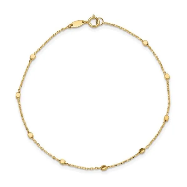 14K Yellow Gold Station Bracelet