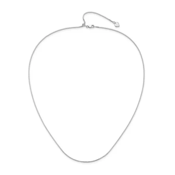 Sterling Silver 1.1mm Adjustable Box Chain 22