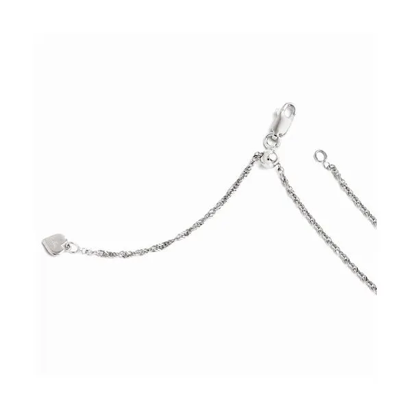 Sterling Silver 1.6mm Adjustable Signapore Chain 22\