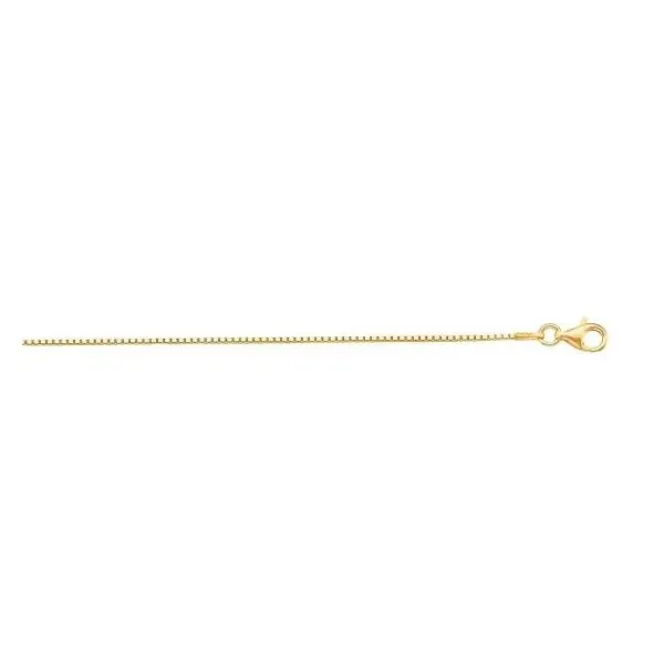 Sterling Silver Yellow Gold Plated 1.1mm Box Chain 16\