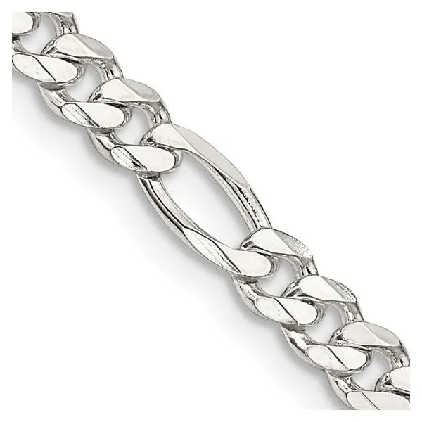 Sterling Silver 4.5mm Figaro Chain 20