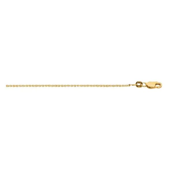 Sterling Silver Yellow Gold Plated 1.4mm Diamond Cut Cable Chain 20