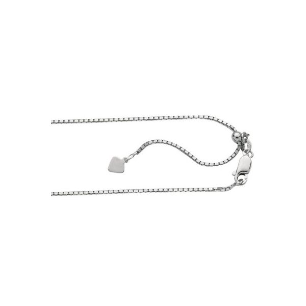 Sterling Silver 0.95mm Adjustable Box Chain 22