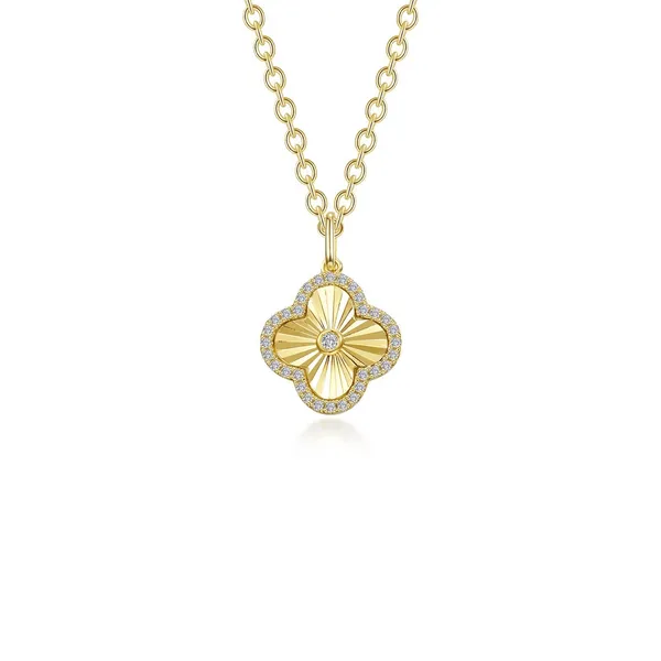 Sterling Silver Gold Plated Clover Necklace Georgetown Jewelers Wood Dale, IL