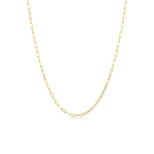 Sterling Silver Yellow Gold Plated Paperclip Necklace Georgetown Jewelers Wood Dale, IL