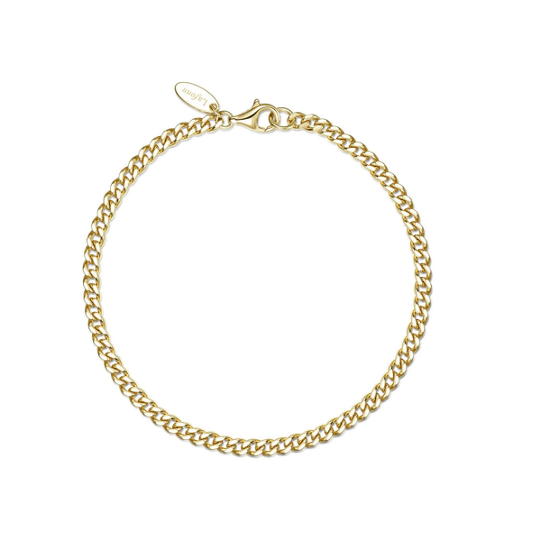 Sterling Silver Yellow Gold Plated Curb Link Bracelet Georgetown Jewelers Wood Dale, IL