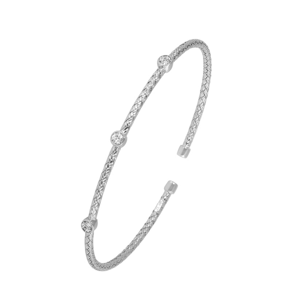 Sterling Silver CZ Cuff Bracelet Georgetown Jewelers Wood Dale, IL