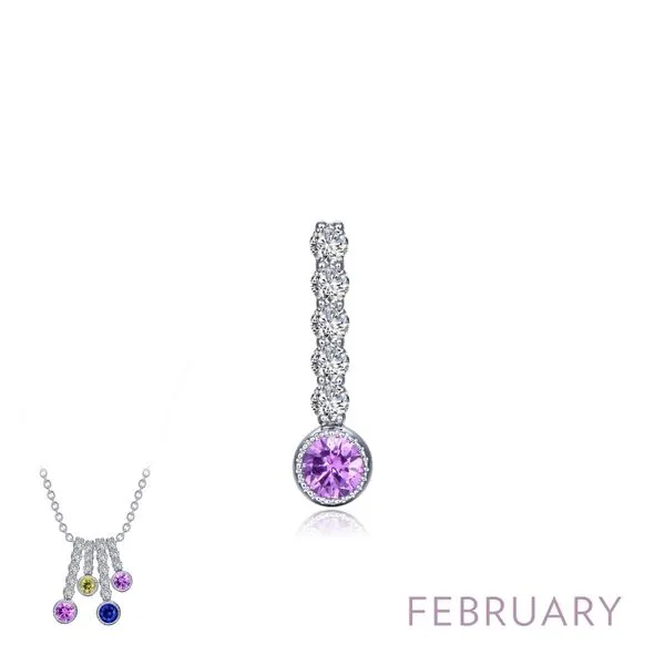 February Birthstone Pendant - Simulated Amethyst similar item image