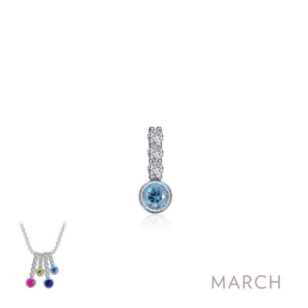 March Birthstone Pendant - Simulated Aquamarine Georgetown Jewelers Wood Dale, IL