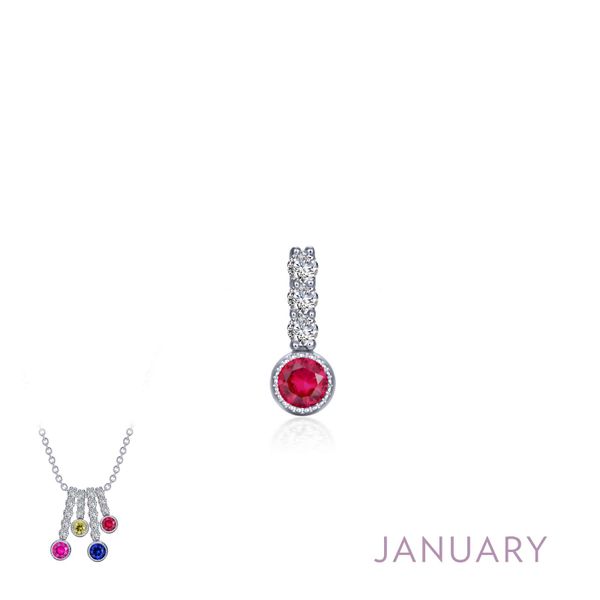 January Birthstone Pendant - Simulated Garnet Georgetown Jewelers Wood Dale, IL