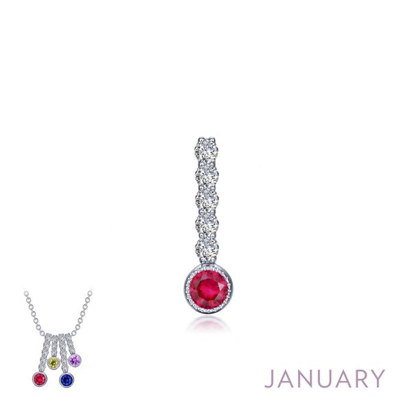 January Birthstone Pendant - Simulated Garnet Georgetown Jewelers Wood Dale, IL