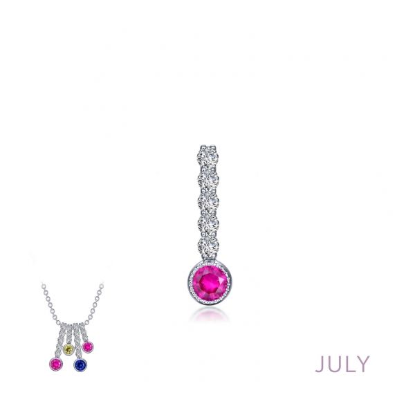 July Birthstone Pendant - Simulated Ruby Georgetown Jewelers Wood Dale, IL