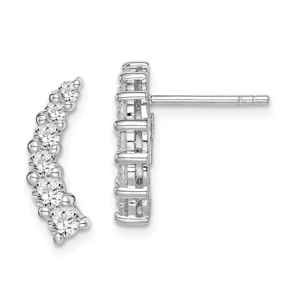Sterling Silver CZ Ear Climbers Georgetown Jewelers Wood Dale, IL