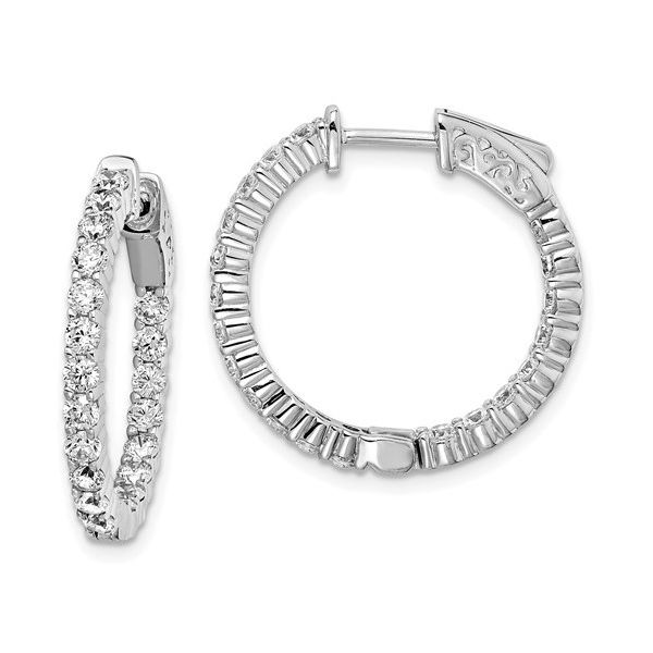 Sterling Silver CZ Hoop Earrings Georgetown Jewelers Wood Dale, IL