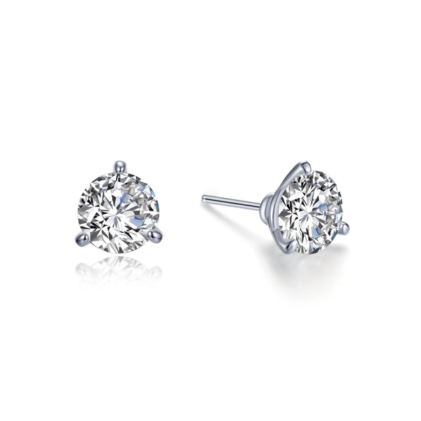 Sterling Silver Simulated Diamond Stud Earrings 2.00 cttw Georgetown Jewelers Wood Dale, IL