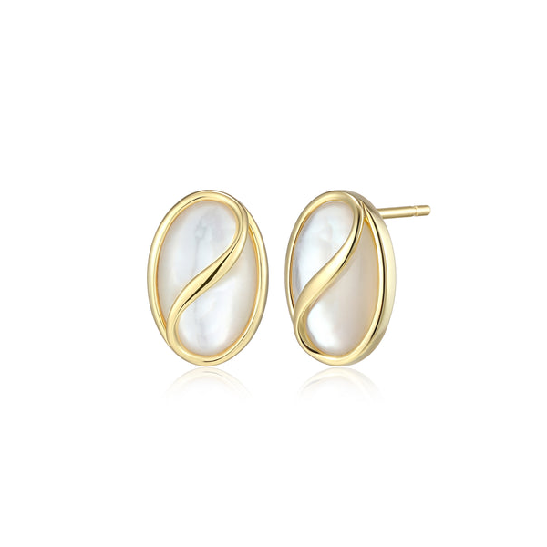 Twist Mother of Pearl Stud Earrings Georgetown Jewelers Wood Dale, IL