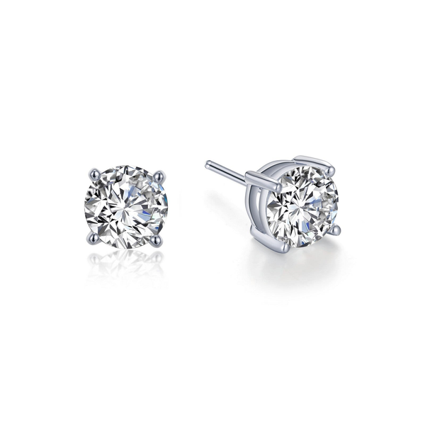 Sterling Silver Simulated Diamond Stud Earrings 2.00 cttw Georgetown Jewelers Wood Dale, IL