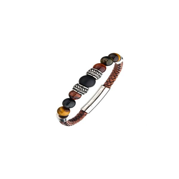 Leather Bracelet Mixed Multicolored Beads Georgetown Jewelers Wood Dale, IL