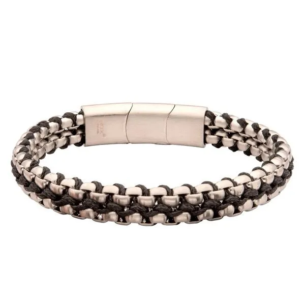 Stainless Steel Black Baseball Stitch Bracelet Georgetown Jewelers Wood Dale, IL