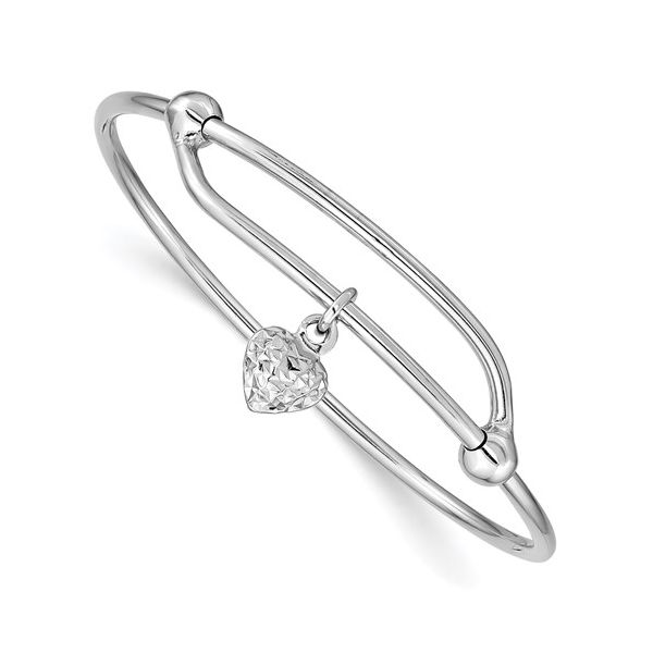 Adjustable Baby/Children's Bangle With Heart Accent Georgetown Jewelers Wood Dale, IL