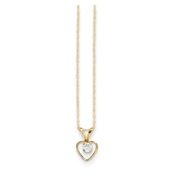 Baby/Children's Birthstone Heart Necklace Georgetown Jewelers Wood Dale, IL