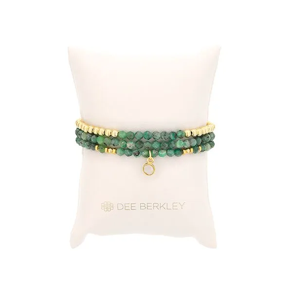 May / Emerald Birthstone Stacker Bracelet Set Georgetown Jewelers Wood Dale, IL