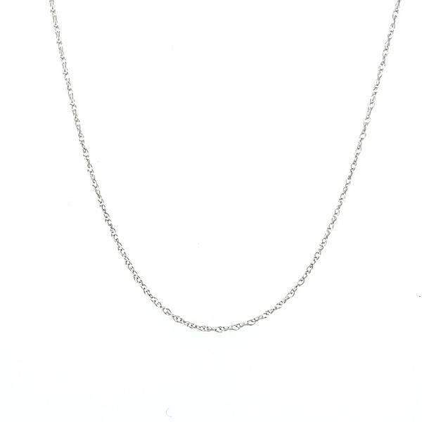 Estate 10K White Gold Fine Woven Rope Chain 18