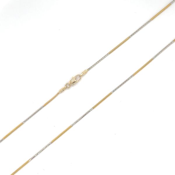 Estate 14K Two-Tone Gold Snake Chain 16