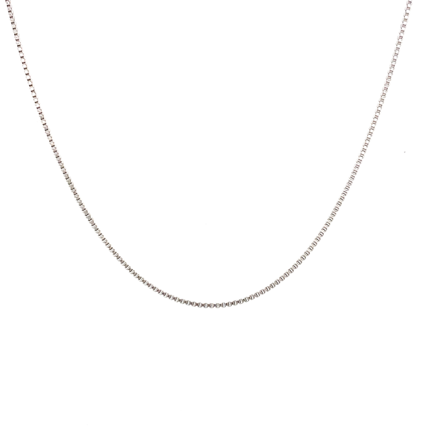 Estate 18K White Gold Box Chain 20