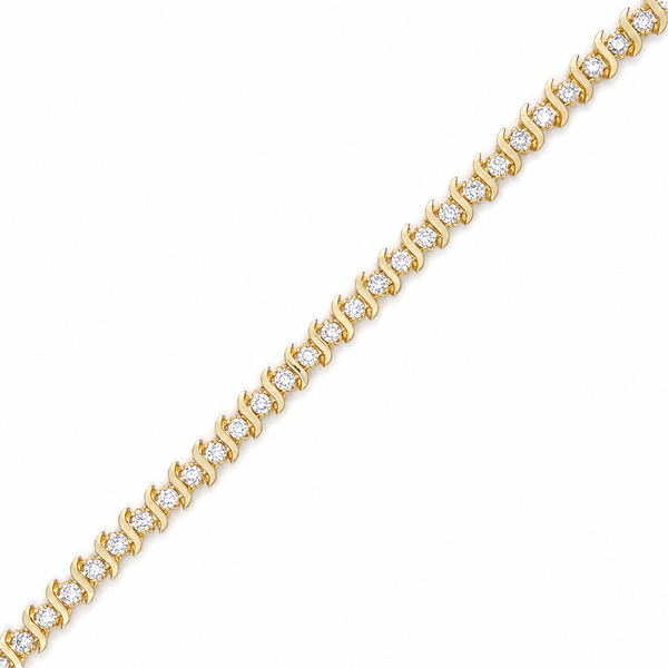 Estate 14K Yellow Gold Diamond Tennis Bracelet Georgetown Jewelers Wood Dale, IL
