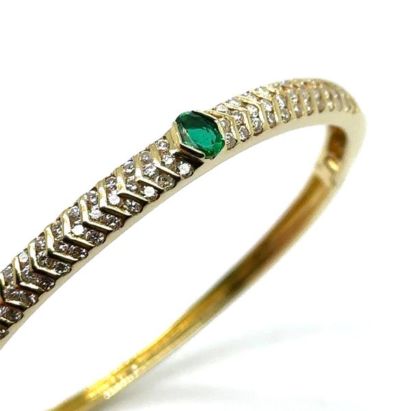Emerald & Diamond Bangle Georgetown Jewelers Wood Dale, IL