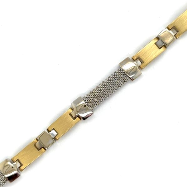 Estate Two Tone Mesh and Satin Link Bracelet Georgetown Jewelers Wood Dale, IL