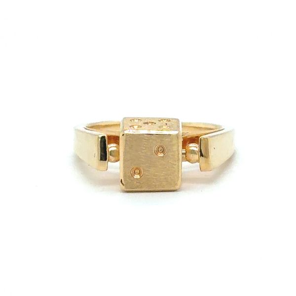 Estate Yellow Gold Dice Ring Georgetown Jewelers Wood Dale, IL
