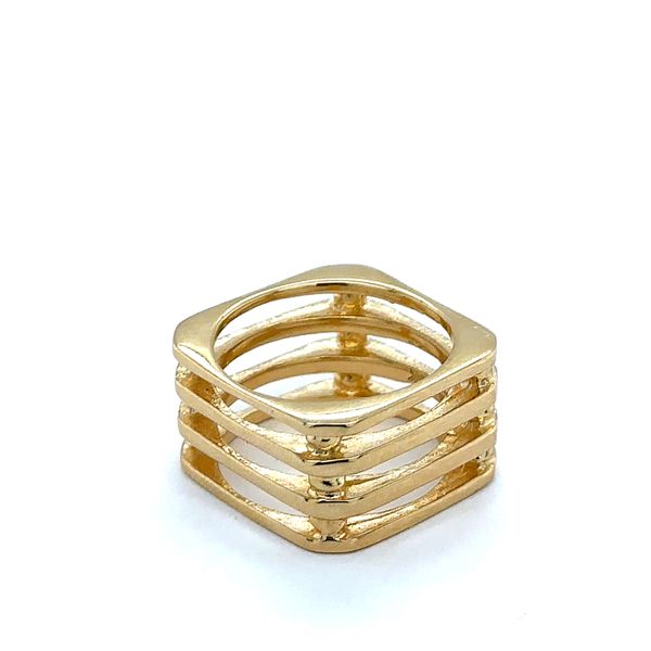 Estate 14K Yellow Gold Square Band Image 2 Georgetown Jewelers Wood Dale, IL