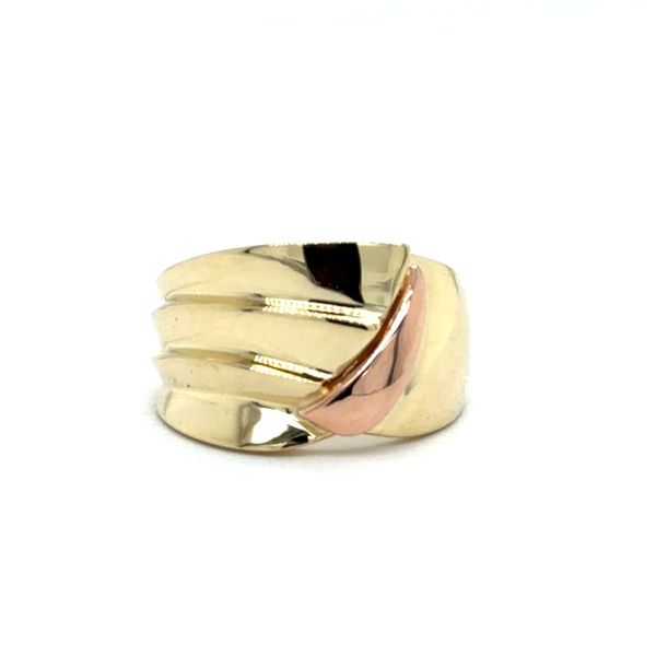 Estate 10K Yellow & Rose Gold Wide Band Georgetown Jewelers Wood Dale, IL
