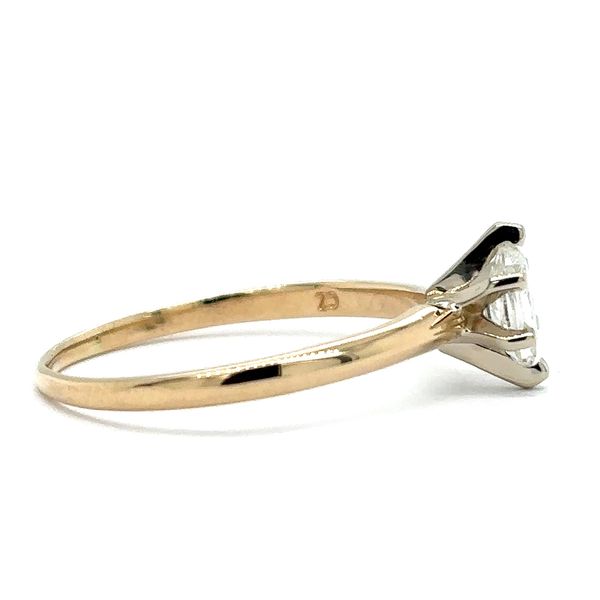 Estate 14K Yellow Gold Marquise Diamond Solitaire Engagement Ring Image 2 Georgetown Jewelers Wood Dale, IL