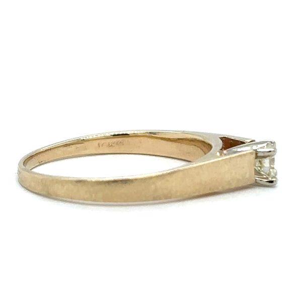 Estate 14K Yellow Diamond Cathedral Solitaire Engagement Ring Image 2 Georgetown Jewelers Wood Dale, IL