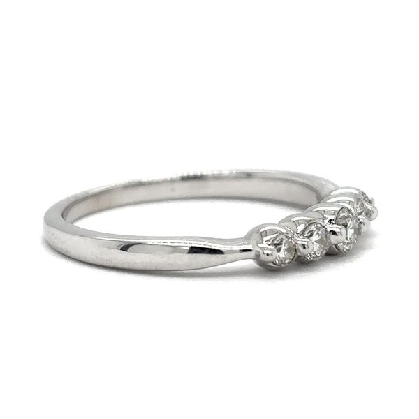 Estate 14K White Gold Diamond Anniversary Band Image 2 Georgetown Jewelers Wood Dale, IL